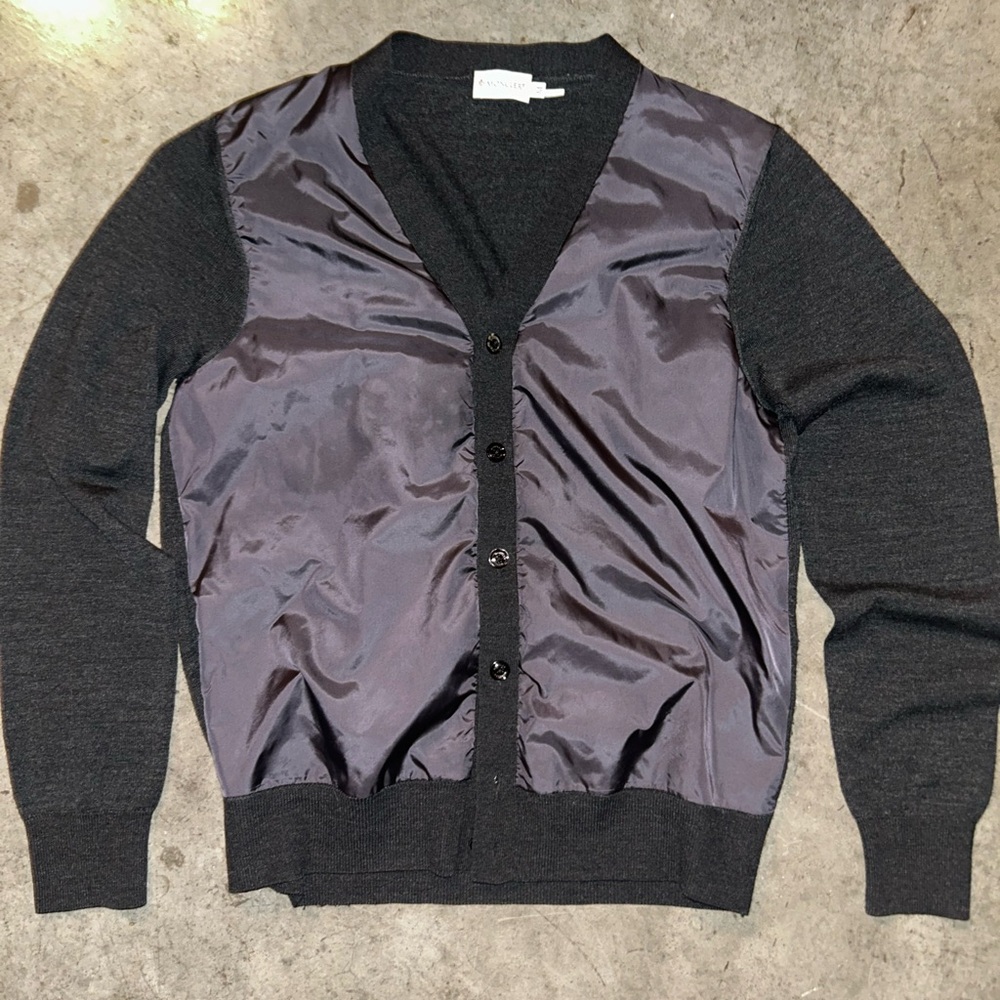 Moncler Black Cardigan Sweater